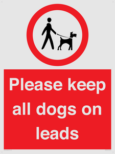 Please keep all dogs on leads